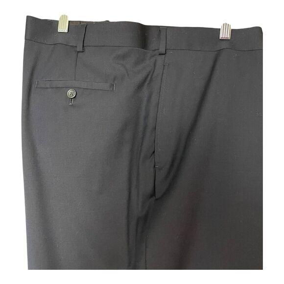 Joseph & Feiss Men’s 100% Wool Navy Blue Dress Pants Size 52R Flat Front - Picture 5 of 15